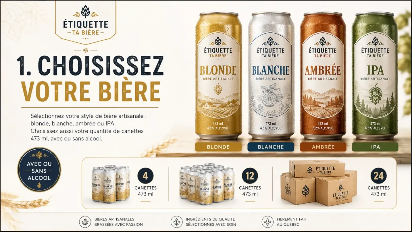 Bière personnalisée a votre image - étiquette ta canette