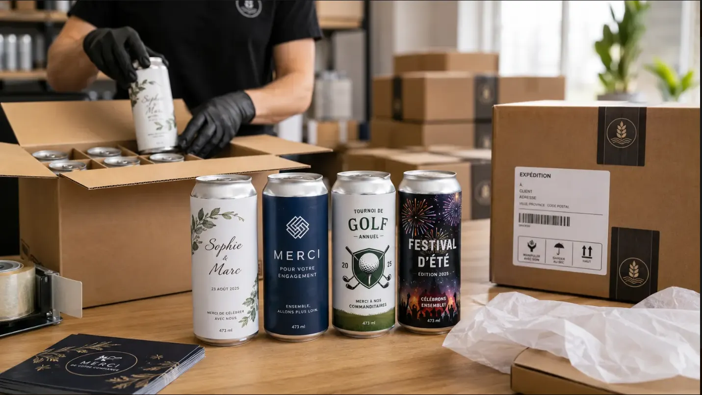 Bière personnalisée pour tournoi de golf - étiquette ta canette